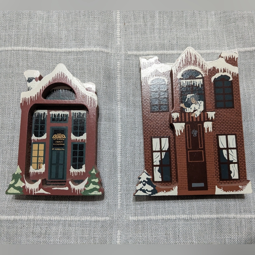 Vintage set of 2 Sheila's Christmas Houses